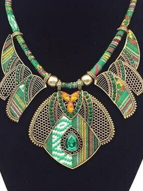 Bohemian Statement Necklace Chunky Boho Beaded